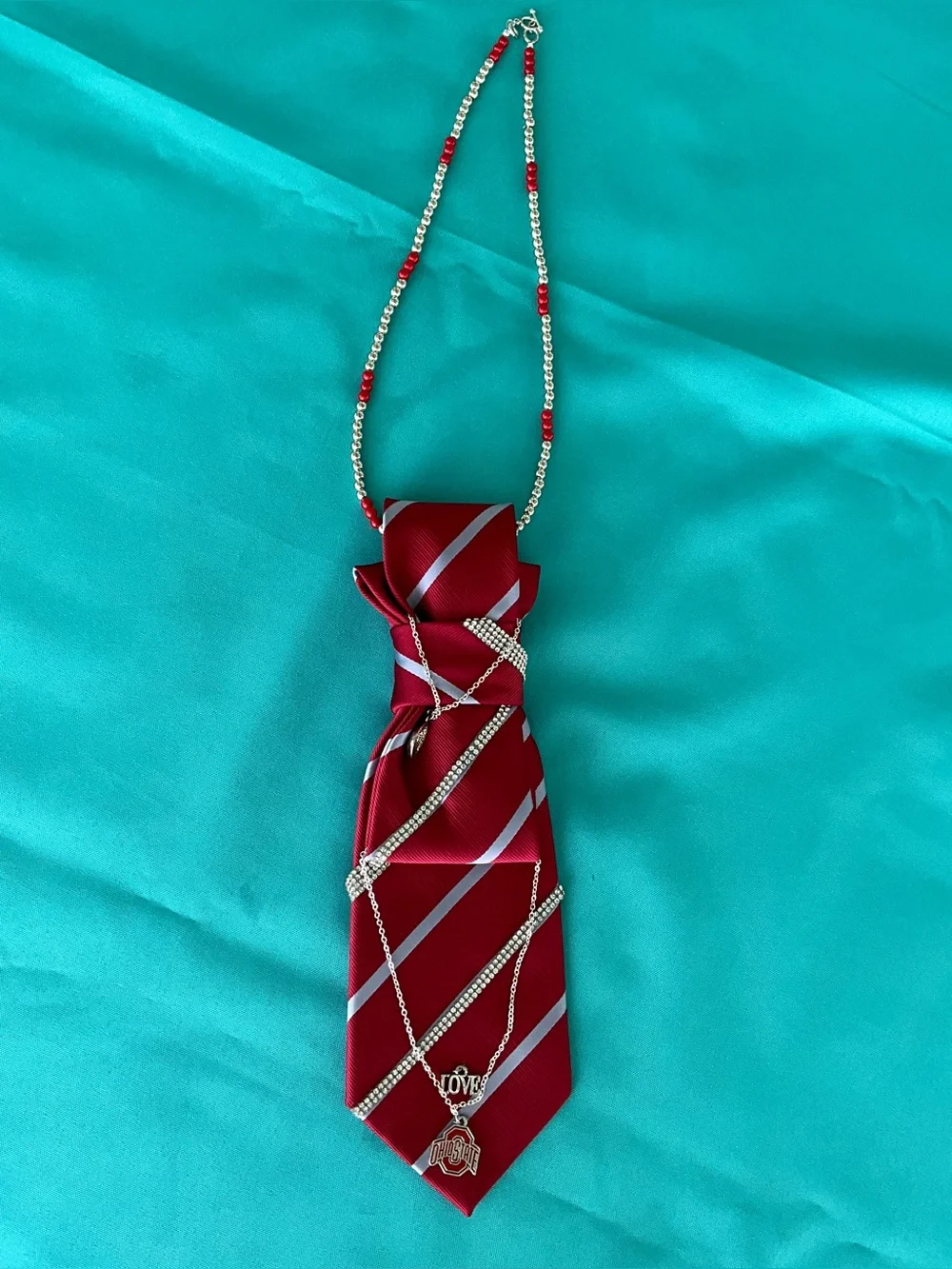 Ohio State University Buckeyes Tie Necklace